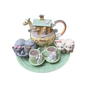 Precious Moments Enesco 1996 Noahs Ark Miniature Tea Set 270121 Vintage 10pc